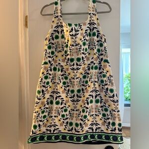 Ann Taylor Navy and Yellow Floral Dress
